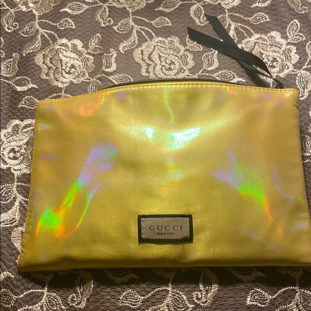 Gucci Gold Holographic Cosmetic Bag